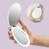 imageFUNTOUCH 10X Magnifying Travel Makeup Mirror with Light Led Compact Mirrors with Light Lighted Small 1x 10x Magnifying Mirror 2Sided Light up Pocket Portable Mirror 3 Color LightingWhite