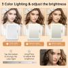 imageFUNTOUCH 2500mAh Large Rechargeable Travel Makeup Mirror with Light Portable Makeup Mirror with 10X Magnifying Mirror 3 Lighting Modes Tabletop Folding Travel Mirror with PU Leather Cover WhiteWhite With Pu Cover