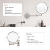 imageFUNTOUCH 9quot 1X30X Wall Mounted Lighted Makeup Mirror 4500mAh Rechargeable Double Sided Magnifying Mirror with Light 3 Color LightsTouch Dimmable 360 Rotation Extended Arm for BathroomBlackNickel