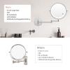 imageFUNTOUCH 9quot 1X30X Wall Mounted Lighted Makeup Mirror 4500mAh Rechargeable Double Sided Magnifying Mirror with Light 3 Color LightsTouch Dimmable 360 Rotation Extended Arm for BathroomBlackChrome