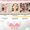 imageFUNTOUCH Hollywood Makeup Vanity Mirror with Lights 12 LED Dimmable Bulbs 3 Color Lighting Smart Touch Control 360 Rotation White 185quotL x 142quotW Tabletop Mount