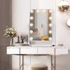imageFUNTOUCH Hollywood Makeup Vanity Mirror with Lights 12 LED Dimmable Bulbs 3 Color Lighting Smart Touch Control 360 Rotation White 185quotL x 142quotW Tabletop Mount