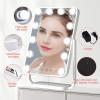 imageFUNTOUCH Hollywood Makeup Vanity Mirror with Lights 12 LED Dimmable Bulbs 3 Color Lighting Smart Touch Control 360 Rotation White 185quotL x 142quotW Tabletop Mount