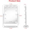 imageFUNTOUCH Hollywood Makeup Vanity Mirror with Lights 12 LED Dimmable Bulbs 3 Color Lighting Smart Touch Control 360 Rotation White 185quotL x 142quotW Tabletop Mount