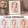 imageFUNTOUCH Hollywood Vanity Mirror with Lights 10x12 Memory Makeup Mirror with 3 Color Modes Tabletop Vanity Lighted Mirror with Smart Touch Control Gifts for Christmas Housewarming Gifts