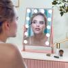 imageFUNTOUCH Hollywood Vanity Mirror with Lights Large Lighted Makeup Mirror 3 Colors 12 Dimmable Led Bulbs Smart Touch Control 360 Rotation Light up Cosmetic Mirroor Tabletop Vanity Mirrors Rose Gold
