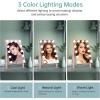 imageFUNTOUCH Hollywood Vanity Mirror with Lights Large Lighted Makeup Mirror 3 Colors 12 Dimmable Led Bulbs Smart Touch Control 360 Rotation Light up Cosmetic Mirroor Tabletop Vanity Mirrors Rose Gold