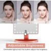 imageFUNTOUCH Large Lighted Makeup Mirror with Lights Light Up Mirror with Small 10x Magnification for Desk 360Rotation Touch ScreenBrightness Adjustable Tabletop Cosmetic Vanity Make Up MirrorRose Gold
