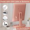 imageFUNTOUCH Large Lighted Makeup Mirror with Lights Light Up Mirror with Small 10x Magnification for Desk 360Rotation Touch ScreenBrightness Adjustable Tabletop Cosmetic Vanity Make Up MirrorRose Gold