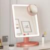 imageFUNTOUCH Large Lighted Makeup Mirror with Lights Light Up Mirror with Small 10x Magnification for Desk 360Rotation Touch ScreenBrightness Adjustable Tabletop Cosmetic Vanity Make Up Mirror3 Color Lighting Rose Gold