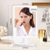 imageFUNTOUCH Large Lighted Makeup Mirror with Lights Light Up Mirror with Small 10x Magnification for Desk 360Rotation Touch ScreenBrightness Adjustable Tabletop Cosmetic Vanity Make Up Mirror3 Color Lighting White