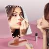 imageFUNTOUCH Large Lighted Makeup Mirror with Lights Light Up Mirror with Small 10x Magnification for Desk 360Rotation Touch ScreenBrightness Adjustable Tabletop Cosmetic Vanity Make Up MirrorRose Gold