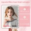 imageFUNTOUCH Large Lighted Makeup Mirror with Lights Light Up Mirror with Small 10x Magnification for Desk 360Rotation Touch ScreenBrightness Adjustable Tabletop Cosmetic Vanity Make Up Mirror3 Color Lighting Rose Gold