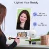 imageFUNTOUCH Rechargeable Lighted Mirrors for Makeup 2000mAh 10X Magnification3 Color Lighting Portable Tabletop Cosmetic Make Up Mirror 360 Rotation Led Light up Mirrors with StorageWhiteWhite Large