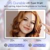 imageFUNTOUCH Rechargeable Lighted Mirrors for Makeup 2000mAh 10X Magnification3 Color Lighting Portable Tabletop Cosmetic Make Up Mirror 360 Rotation Led Light up Mirrors with StorageWhiteBlack Large