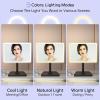 imageFUNTOUCH Rechargeable Lighted Mirrors for Makeup 2000mAh 10X Magnification3 Color Lighting Portable Tabletop Cosmetic Make Up Mirror 360 Rotation Led Light up Mirrors with StorageWhiteBlack Large