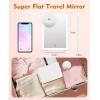 imageFUNTOUCH Rechargeable Travel Makeup Mirror with Lights and 10X Magnifying Mirrors Portable Lighted Vanity Mirror with 80 Led2000mAh Battery3 Color LightingTouch DimmingTabletop Light up MirrorSnow White With 10x Mirror