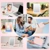 imageFUNTOUCH Rechargeable Travel Makeup Mirror with Lights and 10X Magnifying Mirrors Portable Lighted Vanity Mirror with 80 Led2000mAh Battery3 Color LightingTouch DimmingTabletop Light up MirrorPink