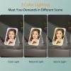 imageFUNTOUCH Rechargeable Travel Makeup Mirror with Lights and 10X Magnifying Mirrors Portable Lighted Vanity Mirror with 80 Led2000mAh Battery3 Color LightingTouch DimmingTabletop Light up MirrorFlower