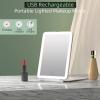 imageFUNTOUCH Rechargeable Travel Makeup Mirror with Lights and 10X Magnifying Mirrors Portable Lighted Vanity Mirror with 80 Led2000mAh Battery3 Color LightingTouch DimmingTabletop Light up MirrorBright White