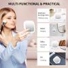 imageFUNTOUCH Travel Magnifying Mirror with Light 20X1X Magnifying Makeup Mirror Set 3 Light Settings ampamp Adjustable BrightnessRechargeable Folding Compact Double Sides Mirror for Home ampamp Travel WhiteWhite