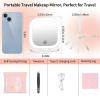 imageFUNTOUCH Travel Magnifying Mirror with Light 20X1X Magnifying Makeup Mirror Set 3 Light Settings ampamp Adjustable BrightnessRechargeable Folding Compact Double Sides Mirror for Home ampamp Travel WhiteWhite With Set20x