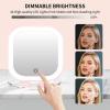 imageFUNTOUCH Travel Magnifying Mirror with Light 20X1X Magnifying Makeup Mirror Set 3 Light Settings ampamp Adjustable BrightnessRechargeable Folding Compact Double Sides Mirror for Home ampamp Travel WhitePink10x