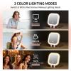 imageFUNTOUCH Travel Magnifying Mirror with Light 20X1X Magnifying Makeup Mirror Set 3 Light Settings ampamp Adjustable BrightnessRechargeable Folding Compact Double Sides Mirror for Home ampamp Travel WhitePink10x