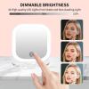 imageFUNTOUCH Travel Magnifying Mirror with Light 20X1X Magnifying Makeup Mirror Set 3 Light Settings ampamp Adjustable BrightnessRechargeable Folding Compact Double Sides Mirror for Home ampamp Travel WhiteWhite With Set20x