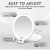 imageFUNTOUCH Travel Mirror with Light 1X10X Double Sided Magnification Makeup Vanity Mirror with 3 Color Setting Chargeable Foldable Portable Travel Essential Vanity Mirror with BagWhite With Bag