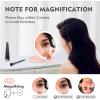 imageFUNTOUCH Travel Mirror with Light 1X10X Double Sided Magnification Makeup Vanity Mirror with 3 Color Setting Chargeable Foldable Portable Travel Essential Vanity Mirror with BagPink