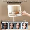 imageFUNTOUCH Vanity Mirror with Lights Rechargeable Makeup Mirror with LightsSmart Touch with 3Color Lighting Dimmable Detachable 40X Magnification for Vanity Desk TabletopWhiteWhite