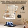 imageFUNTOUCH Vanity Mirror with Lights Rechargeable Makeup Mirror with LightsSmart Touch with 3Color Lighting Dimmable Detachable 40X Magnification for Vanity Desk TabletopWhiteBlack