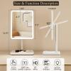 imageFUNTOUCH Vanity Mirror with Lights Rechargeable Makeup Mirror with LightsSmart Touch with 3Color Lighting Dimmable Detachable 40X Magnification for Vanity Desk TabletopWhiteWhite