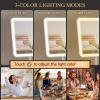 imageFUNTOUCH Vanity Mirror with Lights Rechargeable Makeup Mirror with LightsSmart Touch with 3Color Lighting Dimmable Detachable 40X Magnification for Vanity Desk TabletopWhiteWhite