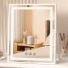 imageFUNTOUCH Hollywood Vanity Mirror with Lights 10x12 Memory Makeup Mirror with 3 Color Modes Tabletop Vanity Lighted Mirror with Smart Touch Control Gifts for Christmas Housewarming Gifts