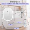 imageLighted Wall Mounted Makeup Mirror Double Sided 1X7X Magnifying Mirror 3 Color Lighting Option Dimmable 360 Rotation Extension Foldable Arm Oval Frame Rechargeable Vanity Mirror with LightsChrome