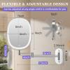 imageFUNTOUCH 20X1X Wall Mounted Makeup Mirror with Light 5000mAh Rechargeable Double Sided Oval Bathroom Mirrors for Over Sink 3 Color Setting Extended Arm 360Swivel for WallBlack20xchrome