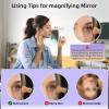 imageFUNTOUCH Travel Magnifying Mirror Set10X20X Small Magnifying Mirrors with Suction Cup41 Inches Compact Magnified Mirror for Detail MakeupWhite2PCSWhite10x20x