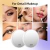 imageFUNTOUCH Travel Magnifying Mirror Set10X20X Small Magnifying Mirrors with Suction Cup41 Inches Compact Magnified Mirror for Detail MakeupWhite2PCSWhite10x20x